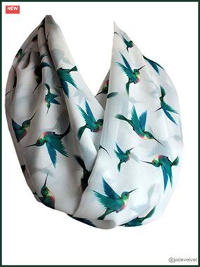 Infinity Scarf Circle Loop Double Layer Chiffon Scarf